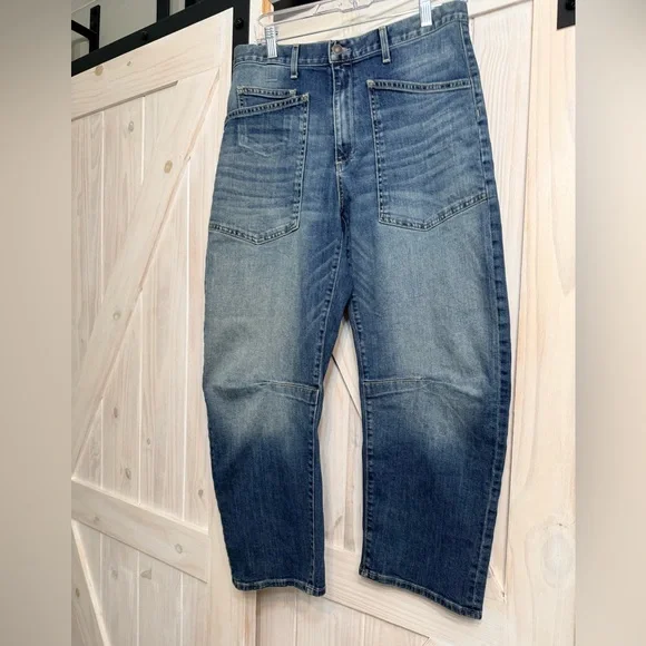 Nili Lotan Shon Bow Leg Classic Wash Jeans size 28-6 Runs large see measurements - Picture 14 of 16